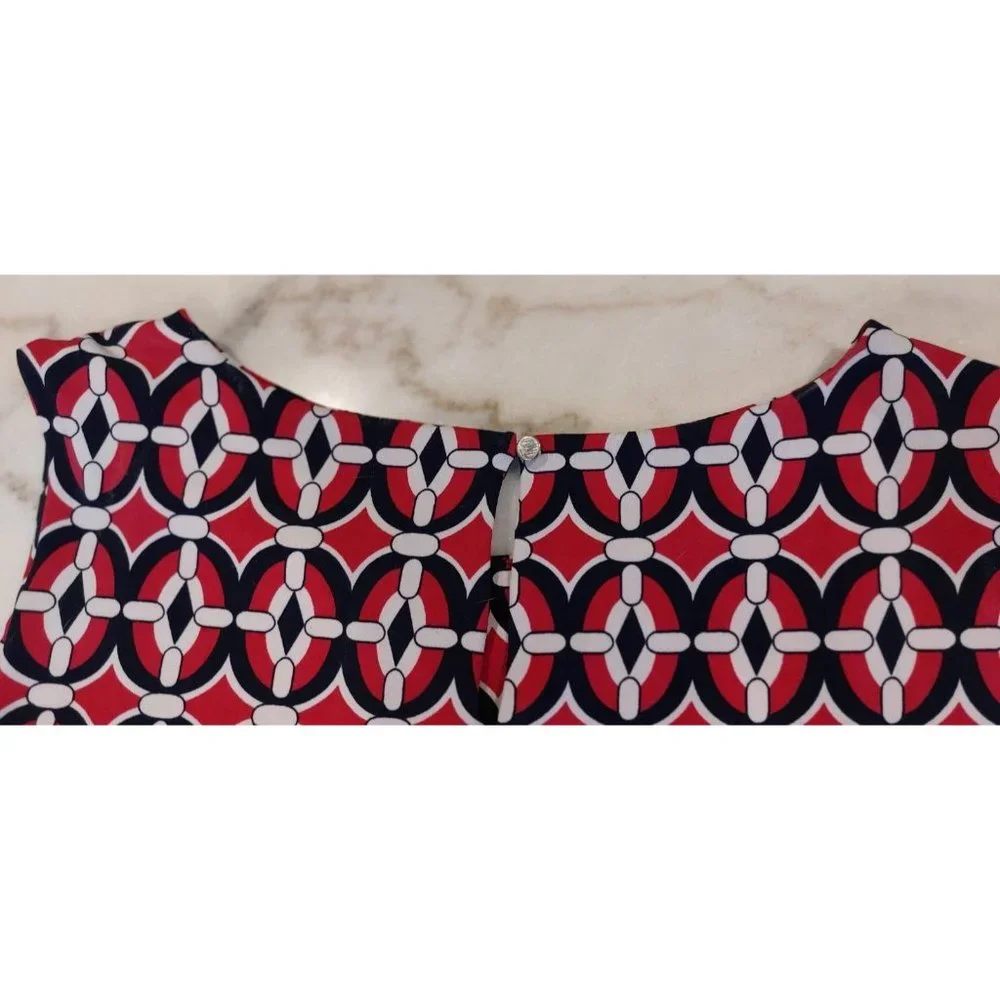 Liz Claiborne Women's A Line Dress Size S sleeveless Black Pink‎ retro career